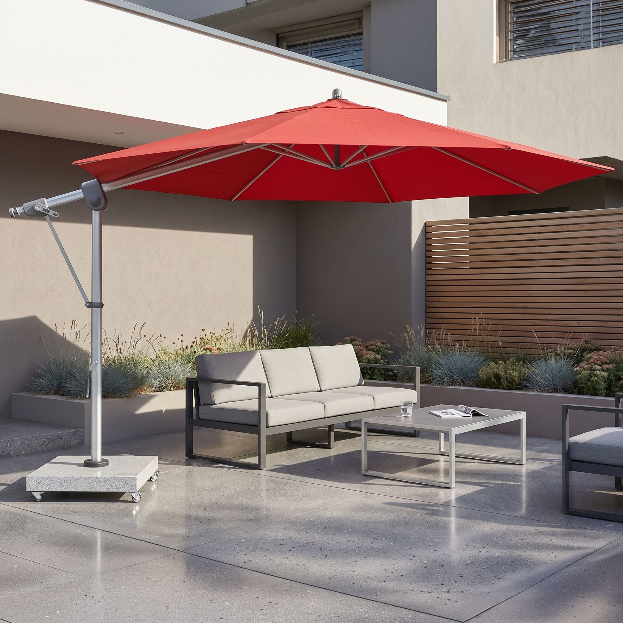 Parasol przeciwsłoneczny do ogrodu Doppler EXPERT 350 Red