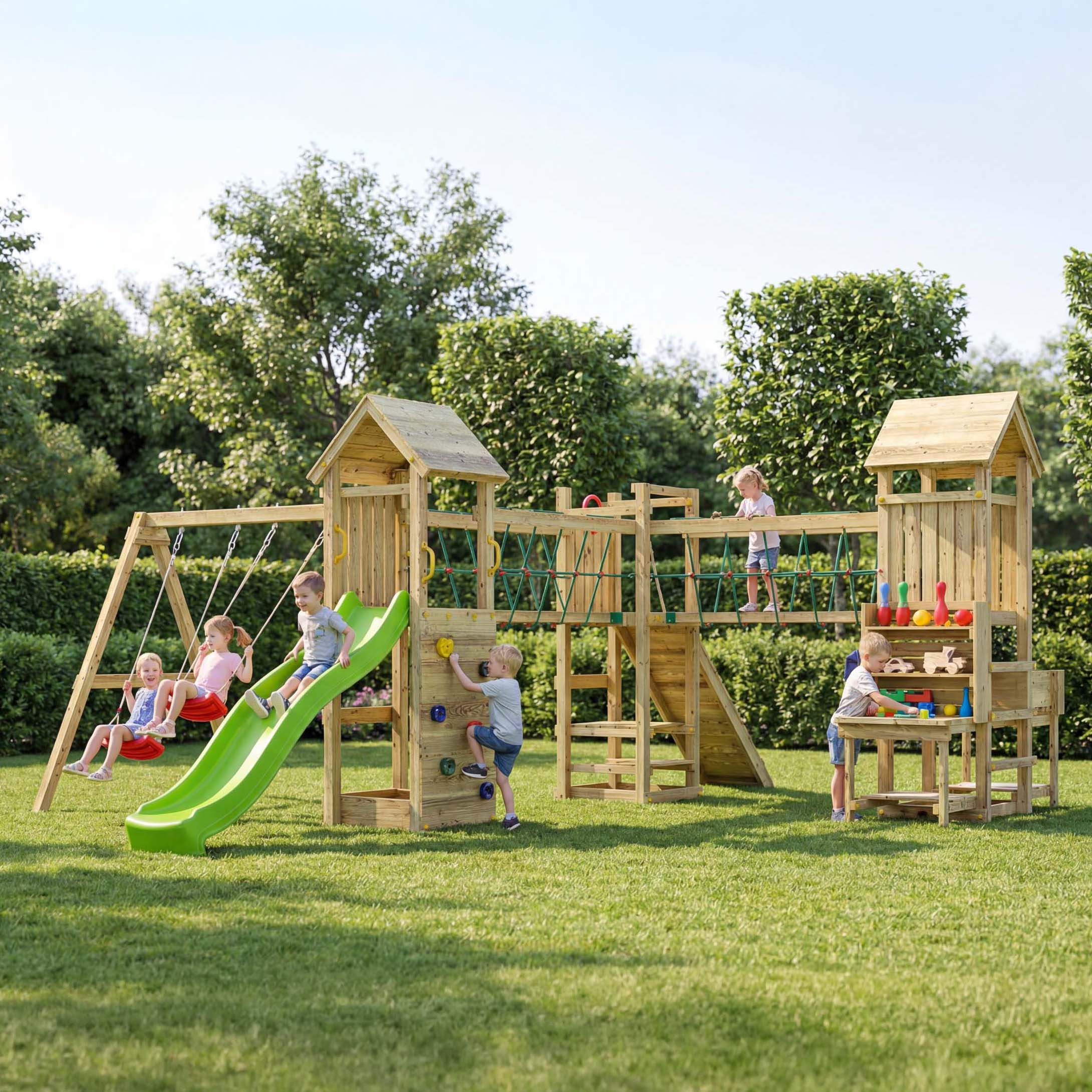 Duży plac zabaw dla dzieci do ogrodu Optimizer - Fungoo