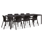 Zestaw tarasowy Nardi TIBERINA/TEVERE 8+1 z rozkładanym stołem 210-275 cm, antracyt