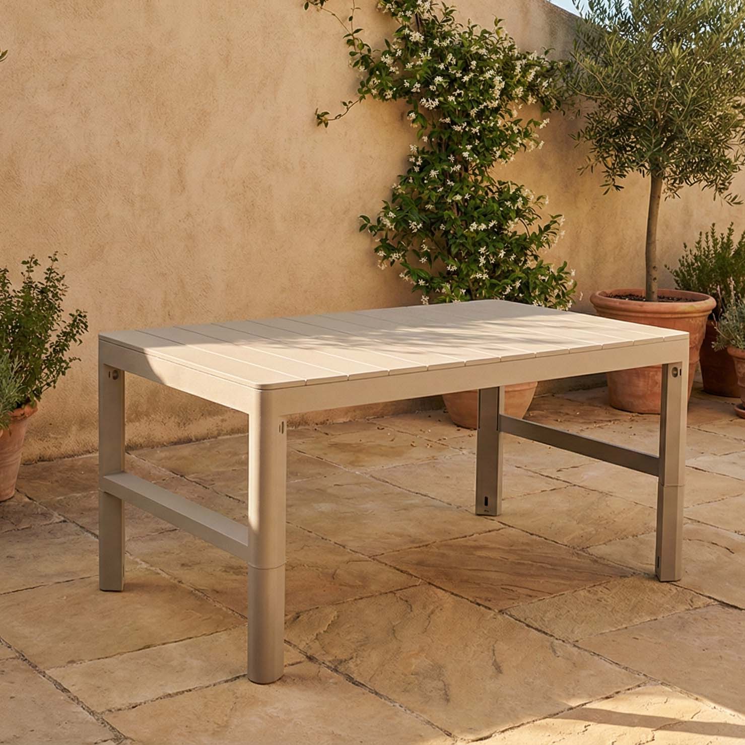 Dwupozycyjny stół LYON REZOLITH Soft Beige - Keter