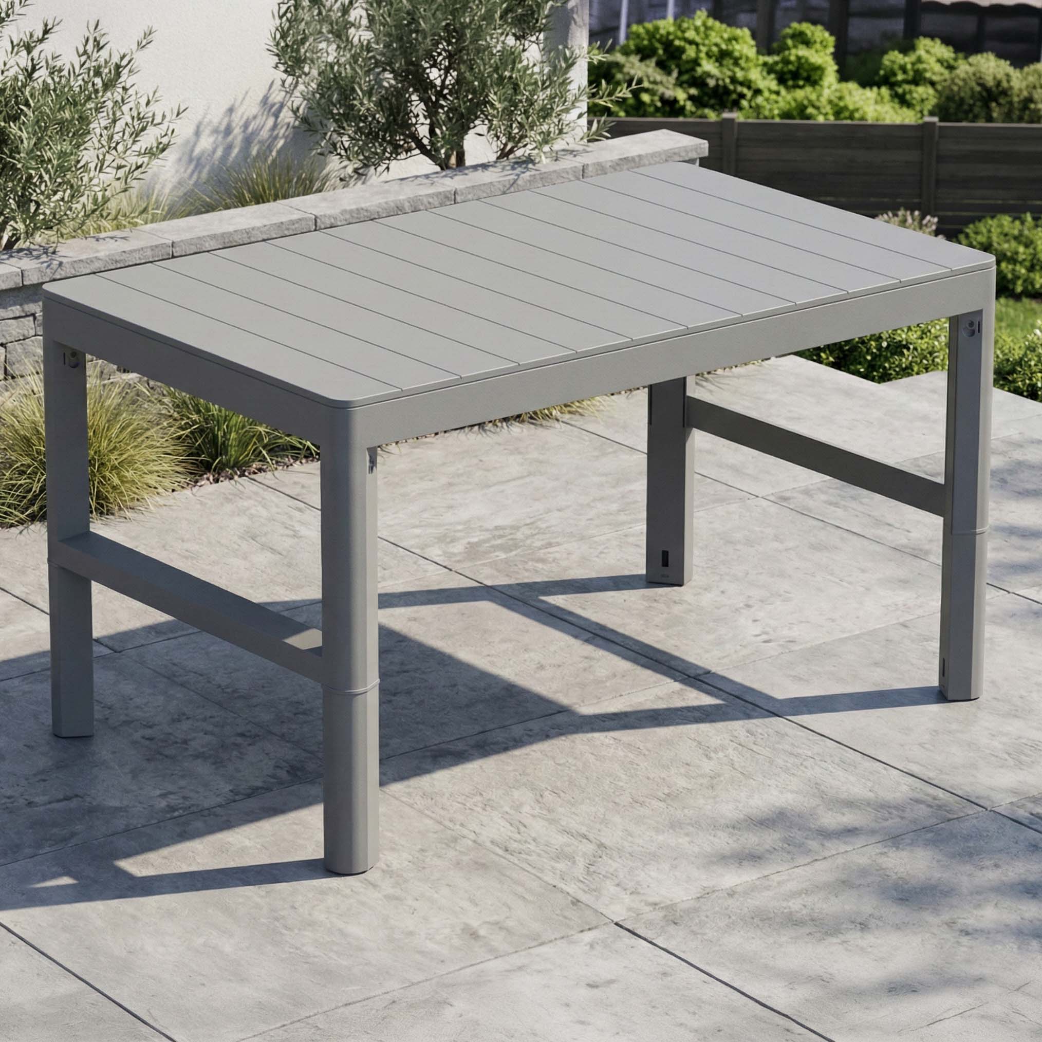 Dwupozycyjny stół LYON REZOLITH Storm grey  - Keter