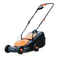 kosiarka elektryczna z koszem pomarańczowo czarna