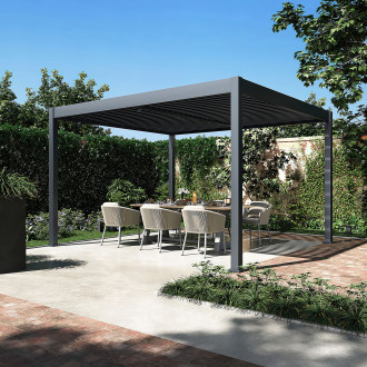 Stabilna pergola tarasowa w kolorze antracytowym