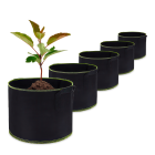 5 sztuk doniczek z materiału w kolorze czarnym