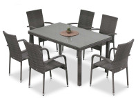 Meble technorattanowe FIESTA/VENECJA 6+1 Dolphin Grey