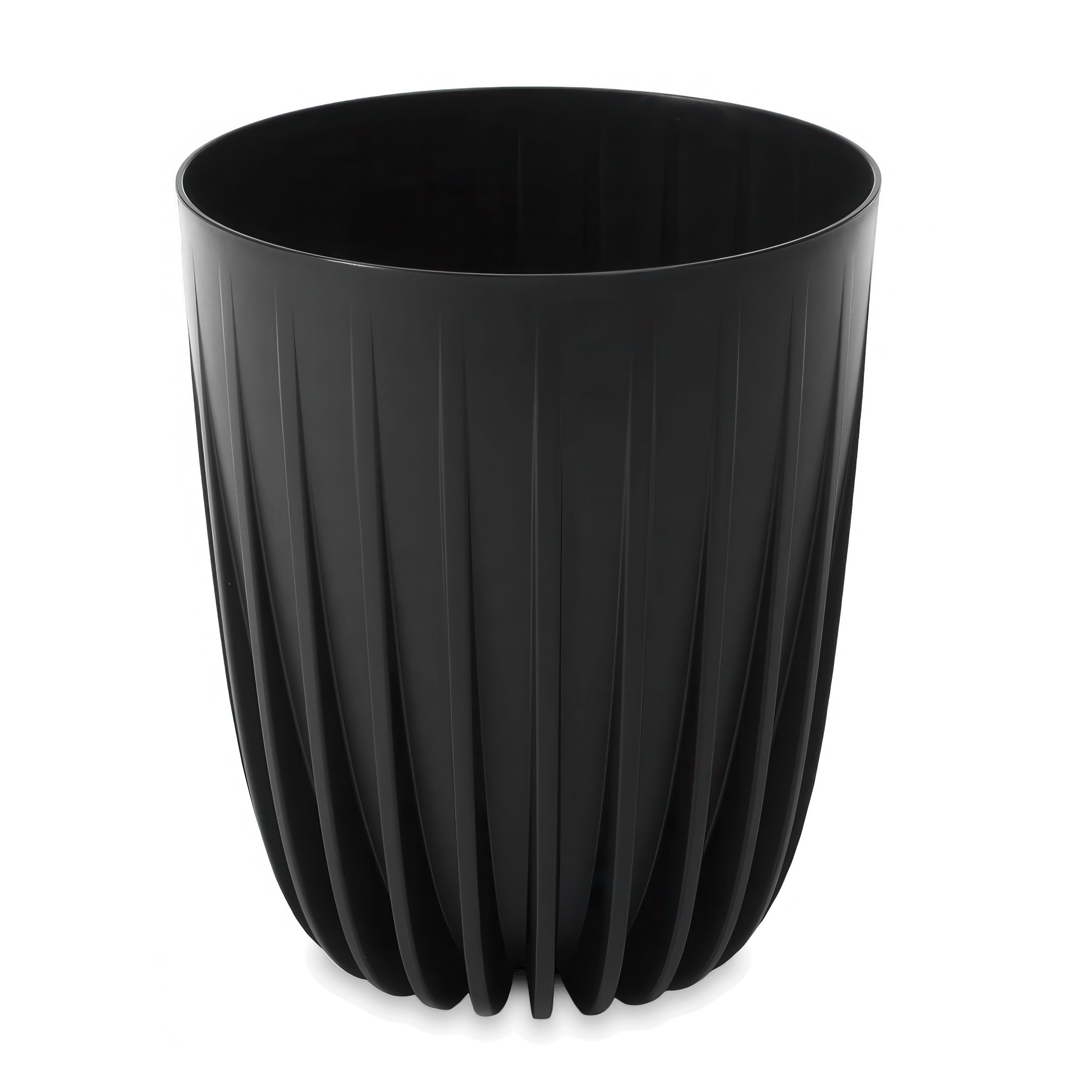 Doniczka dekoracyjna MIRA Eco recycled 30cm czarna - LAMELA