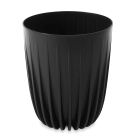 Doniczka dekoracyjna MIRA Eco recycled 30cm czarna - LAMELA