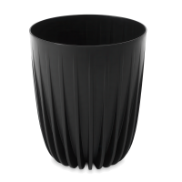Doniczka dekoracyjna MIRA Eco recycled 30cm czarna - LAMELA