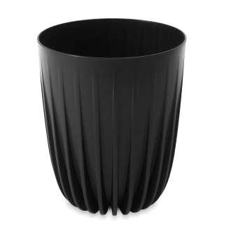Doniczka dekoracyjna MIRA Eco recycled 30cm czarna - LAMELA