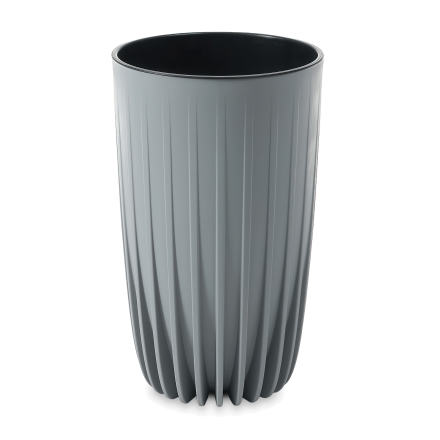 Wysoka donica ogrodowa MIRA ECO wood 30cm szara - LAMELA