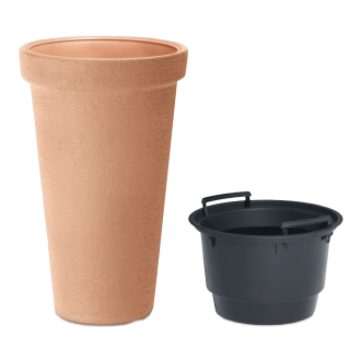 doniczka w kolorze ceglanym