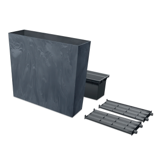 doniczka z efektem betonu antracytowa