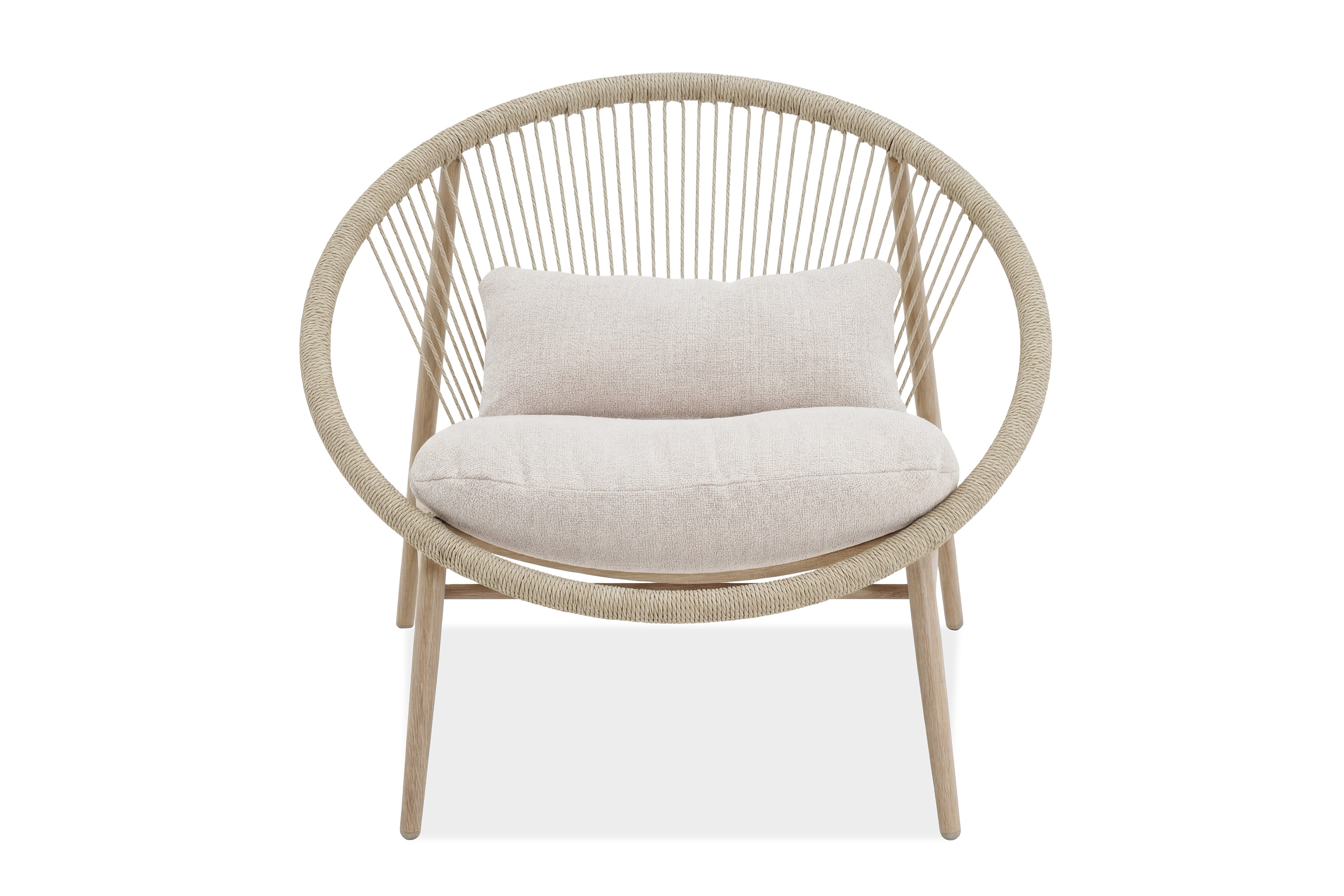 fotel ogrodowy galla light beige bj&oslash;rkka technorattan jasna poduszka