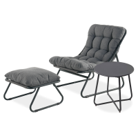 Zestaw ogrodowy z stolikiem VISTA RELAX PLUS Dark Grey - Bjørkka