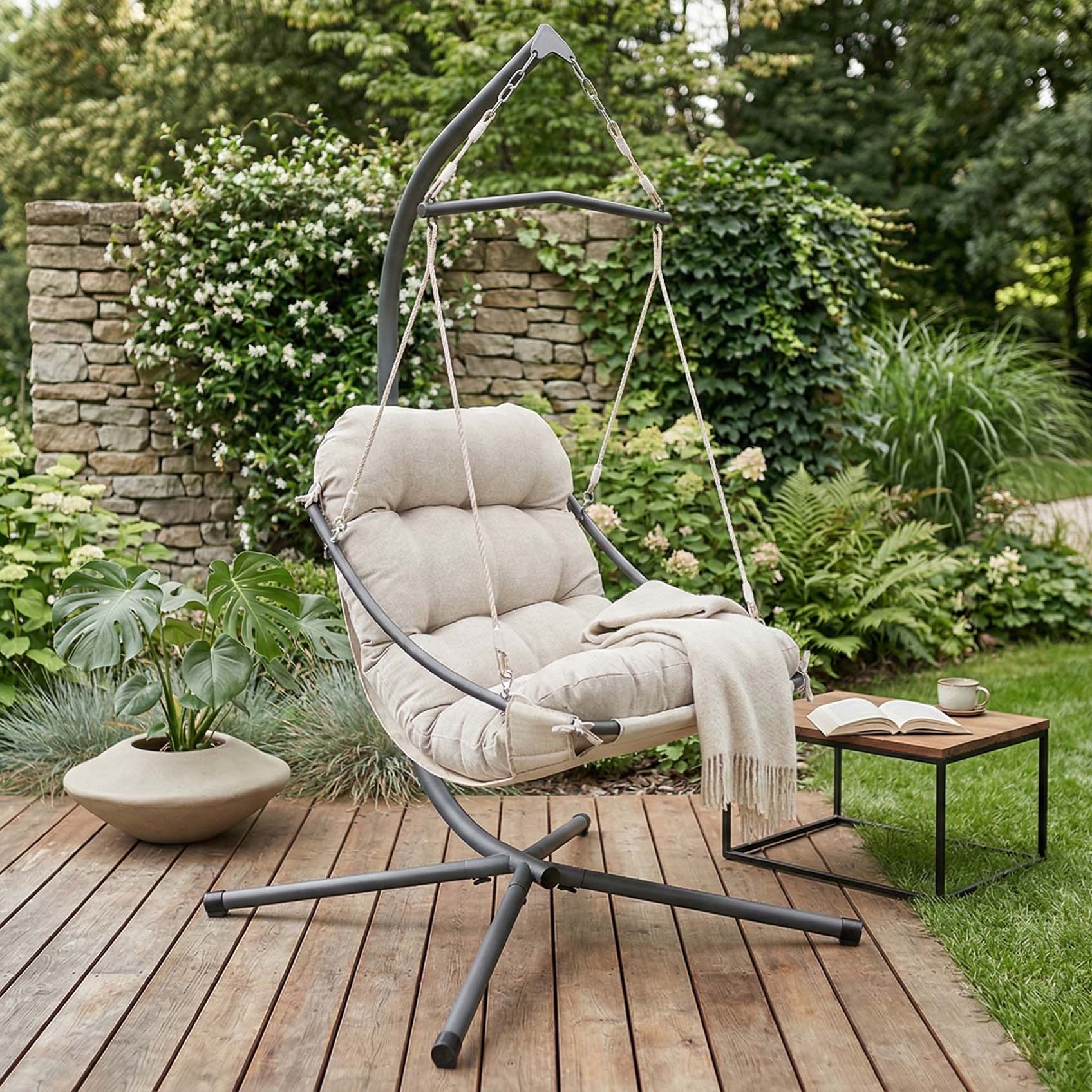 Fotel wiszący ORINOKO Beige - Bjørkka