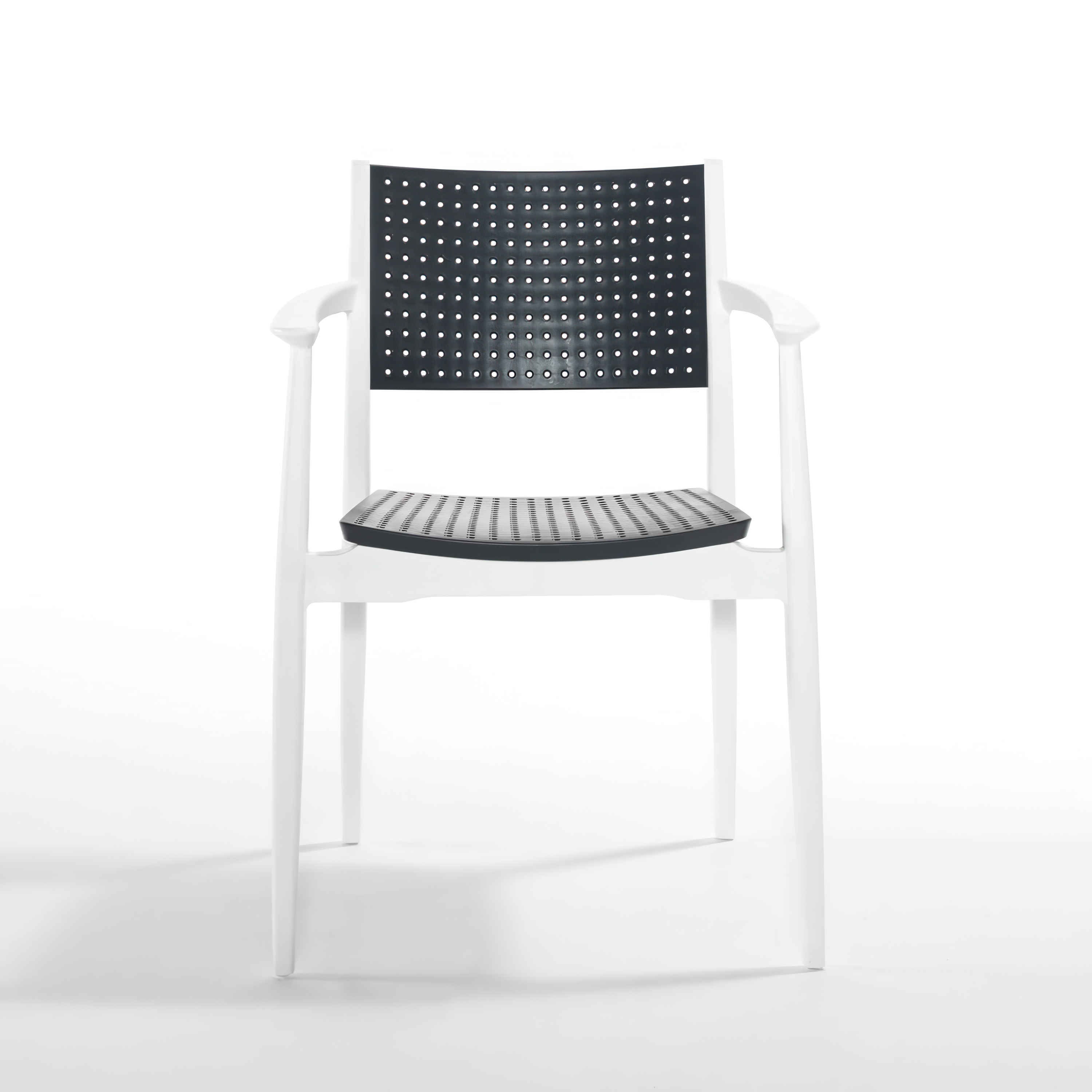 Крісло садове Novussi SEGINUS White/Anthracite перфоровані спинка й сидіння