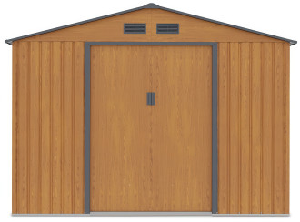 Domek narzędziowy HUDSON 277x255cm Oak Grey - prz&oacute;d 