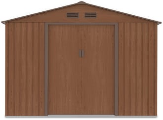 Widok na prz&oacute;d domku narzędziowego HUDSON 277x319cm Walnut
