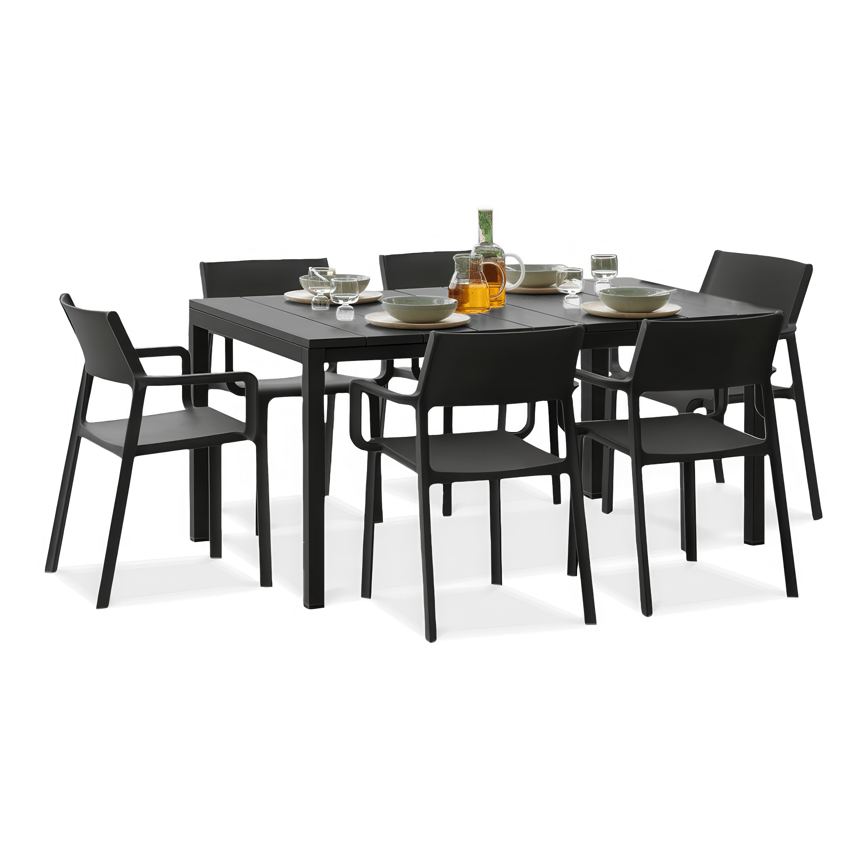 Zestaw ogrodowy Nardi TRILL/RIO - 8/140 Antracite