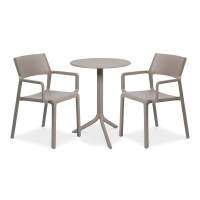 zestaw mebli balkonowych brązowych