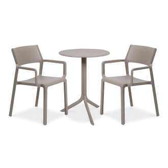 zestaw mebli balkonowych brązowych