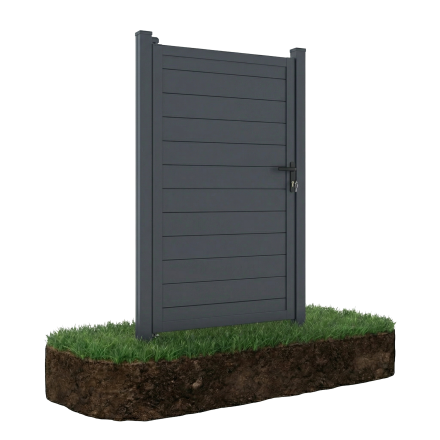 Furtka ogrodzeniowa do miękkiego podłoża NEO Antracite - Gutroof