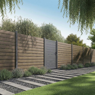 Furtka ogrodzeniowa do mocowania na miękkim podłożu NEO Antracite - Gutroof