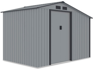 Funkcjonalności domku ogrodowego z drewutnią MADISON 278x191cm Light Grey - Hardmaister