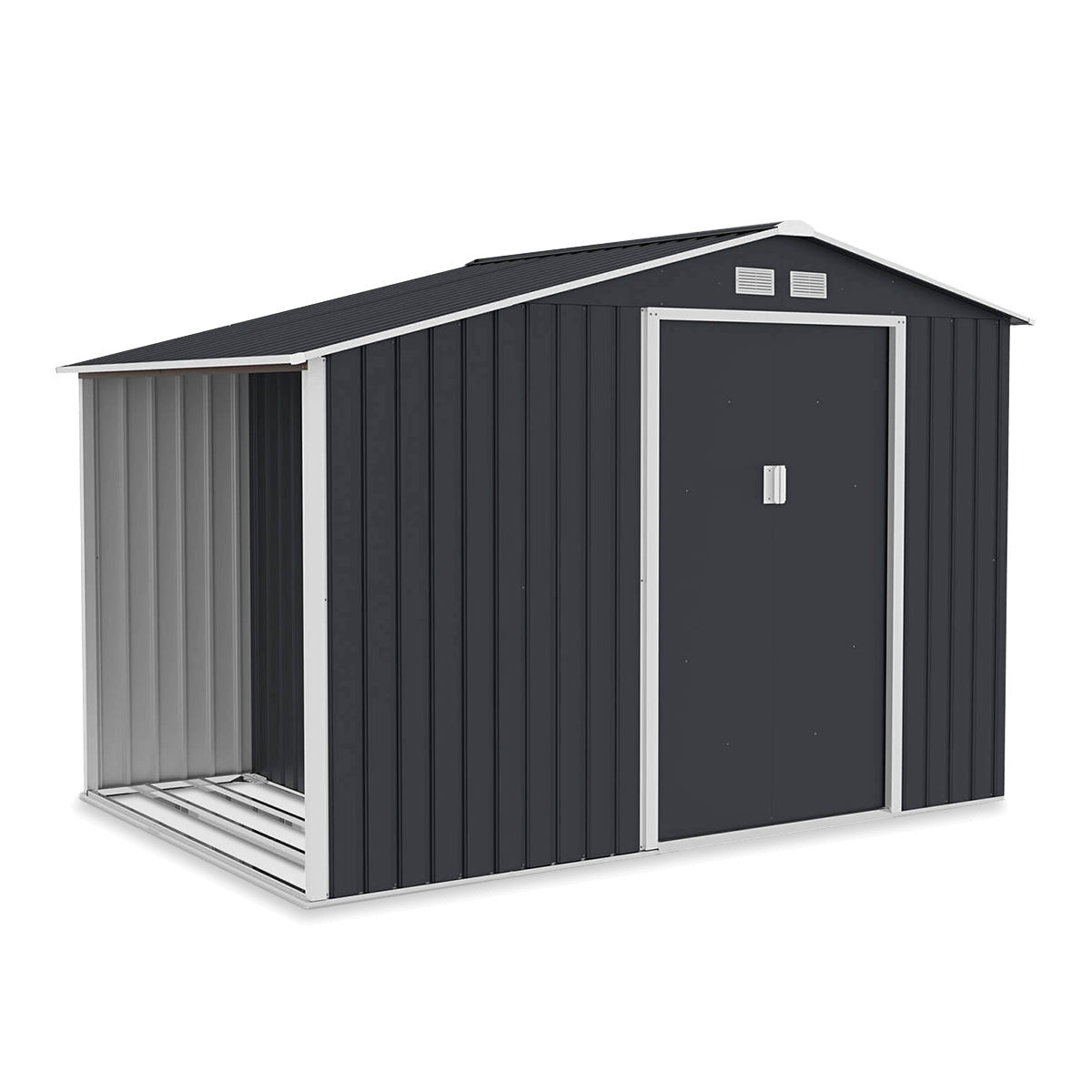 Domek na narzędzia i drewno MADISON 278x191cm Cold Grey - Hardmaister