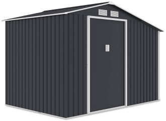 Domek ogrodowy z drewutnią MADISON 278x191cm Cold Grey - Hardmaister