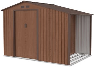 Domek narzędziowy z drewutniąMADISON 278x191cm Walnut - Hardmaister