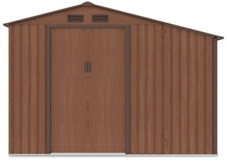 Domek narzędziowy z drewutnią MADISON 278x191cm Walnut - Hardmaister