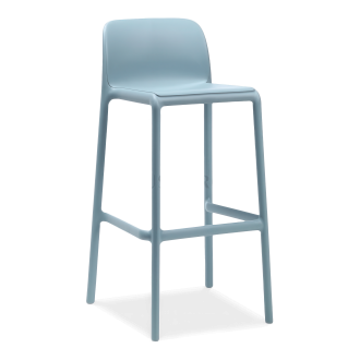 niebieski stołek barowy