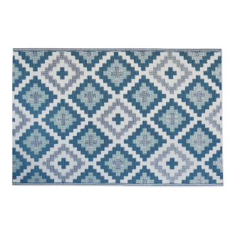 Dywan wires blue w niebiesko-białym odcieniu