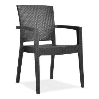 brązowe krzesło ogrodowe