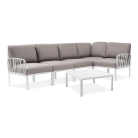 Narożnik ogrodowy Nardi KOMODO ze stolikiem Bianco Grigio