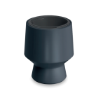 Ogrodowa doniczka dekoracyjna HEOS 27x32cm antracytowa - PROSPERPLAST