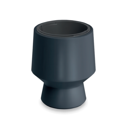 Ogrodowa doniczka dekoracyjna HEOS 27x32cm antracytowa - PROSPERPLAST