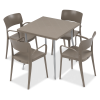 Zestaw mebli ogrodowych PANORA 4+1 beige - NOVUSSI