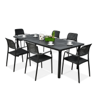 Meble ogrodowe Nardi BORA/LIBECCIO 6+1 Antracite