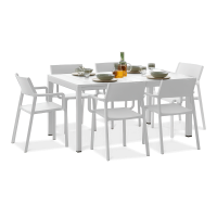 Zestaw ogrodowy Nardi TRILL/RIO - 6/140 Bianco
