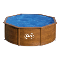 brązowy basen ogrodowy całoroczny