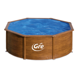 brązowy basen ogrodowy całoroczny