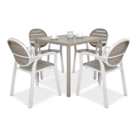 Zestaw Nardi PALMA/CUBE 80 4+1 Bianco Tortora