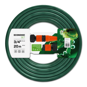 zielony wąż ogrodowy w zestawie