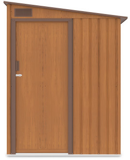 Frontowa strona szopy narzędziowej JASPER 150x194cm oak brown Hardmaister 