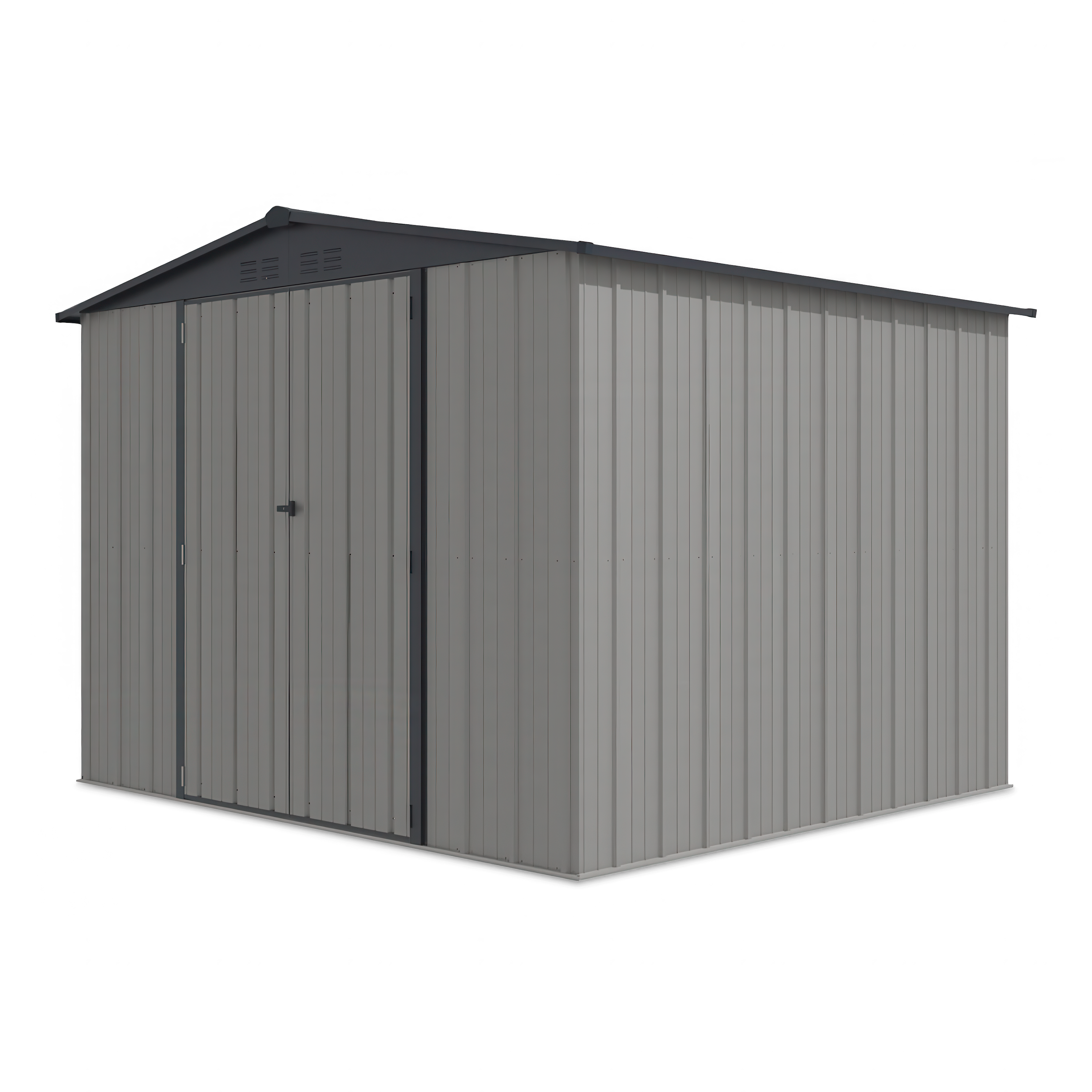 domek ogrodowy w szarym kolorze