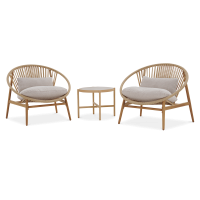 Zestaw mebli do ogrodu GALLA 2+1 Wood Look - Focus Garden