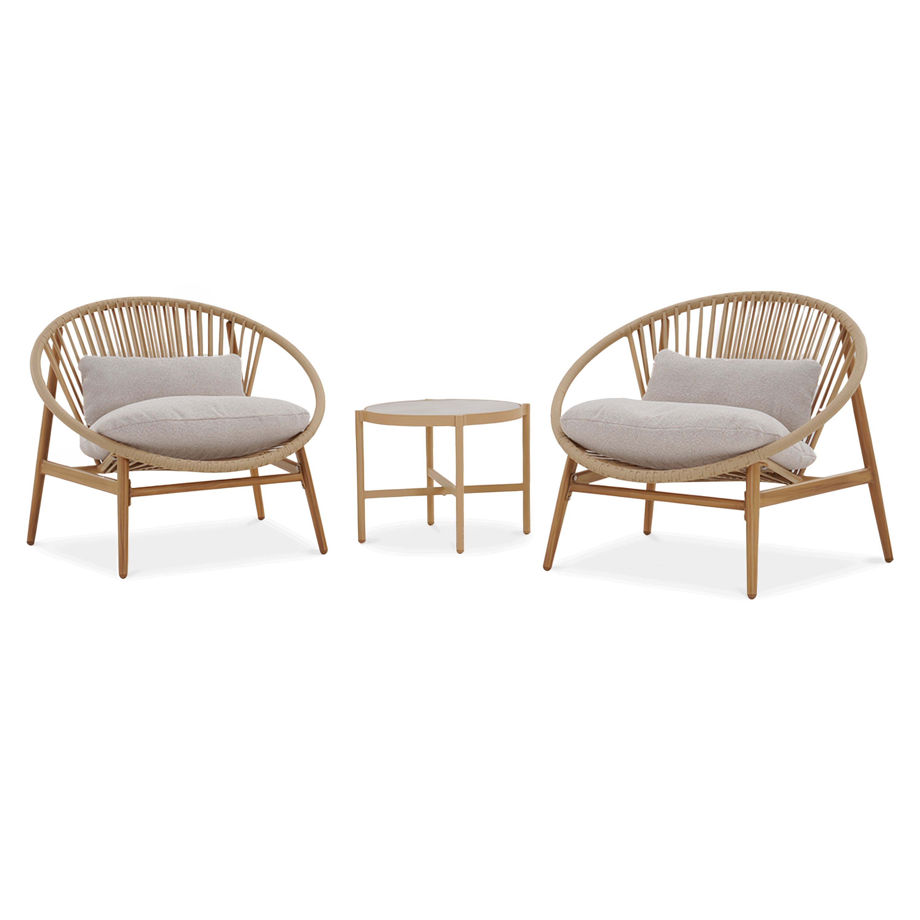 OUTLET 941 Zestaw mebli do ogrodu GALLA 2+1 Wood Look - Focus Garden