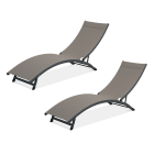 Leżak ogrodowy STAR Taupe 2 szt - Focus Garden